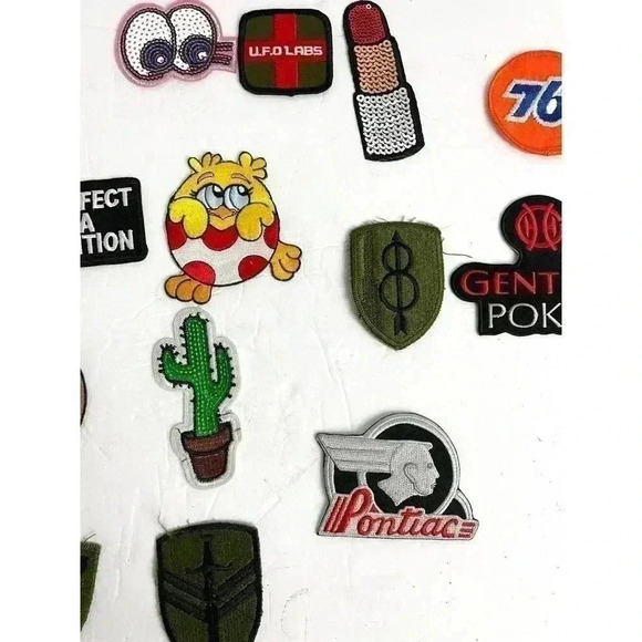 20 PC Assorted Sewing Applique Patches Iron on Sew On NEW Mixed - Picture 4 of 10